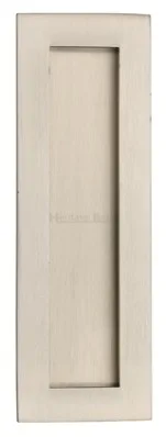 Heritage Brass 175mm x 58mm Rectangular Flush Pull Satin Nickel