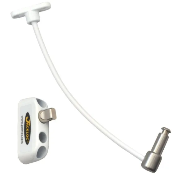 Jackloc Pro-Twist Push & Turn Cable Window Restrictor Lock White
