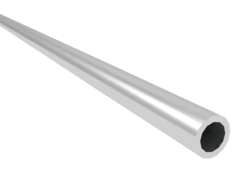 Rothley 1 Metre Aluminium Round Tube 10mm x 1mm Silver Anodised