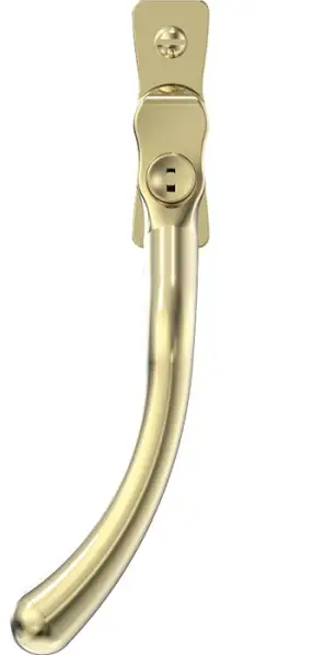 Mila Heritage Peardrop Left Hand Locking Window Espag Fastener Gold