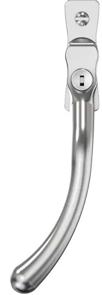 Mila Heritage Peardrop Left Hand Locking Window Espag Fastener Smooth Satin